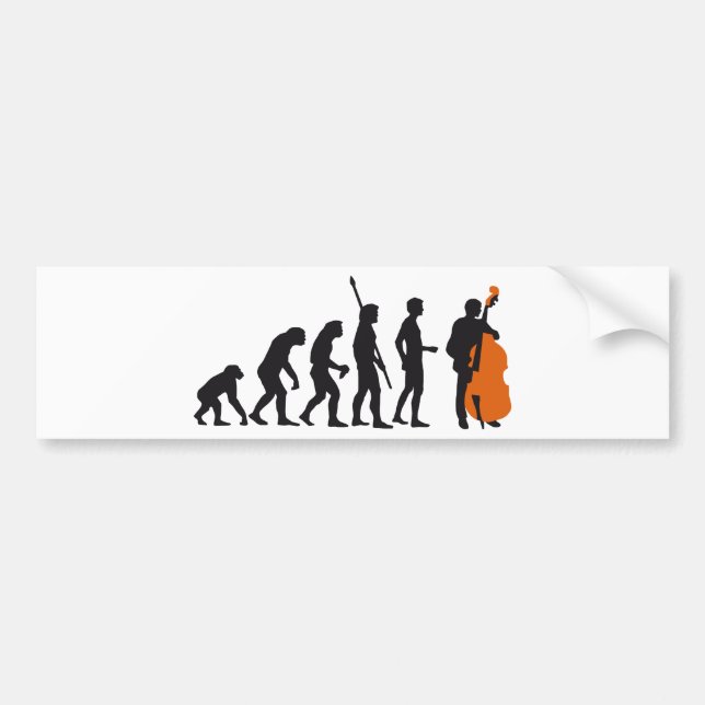 evolution bass bumper sticker (Front)
