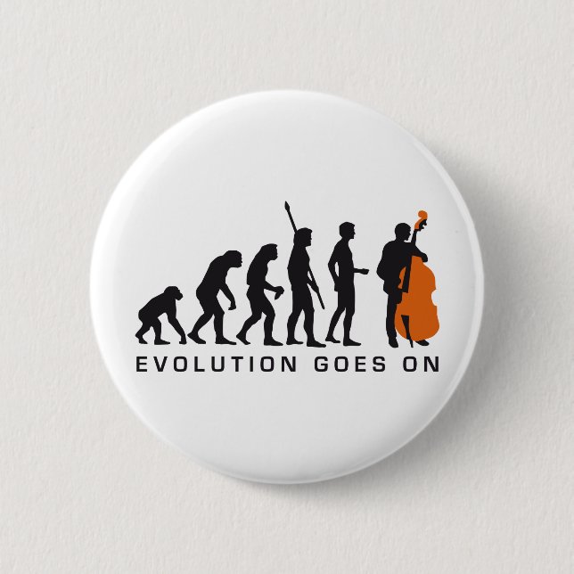evolution bass pinback button (Front)