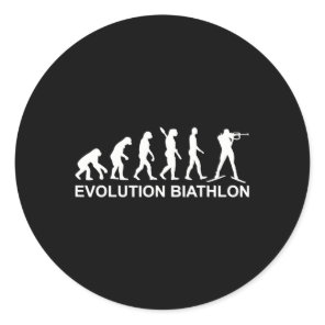Evolution Biathlon 3  Classic Round Sticker