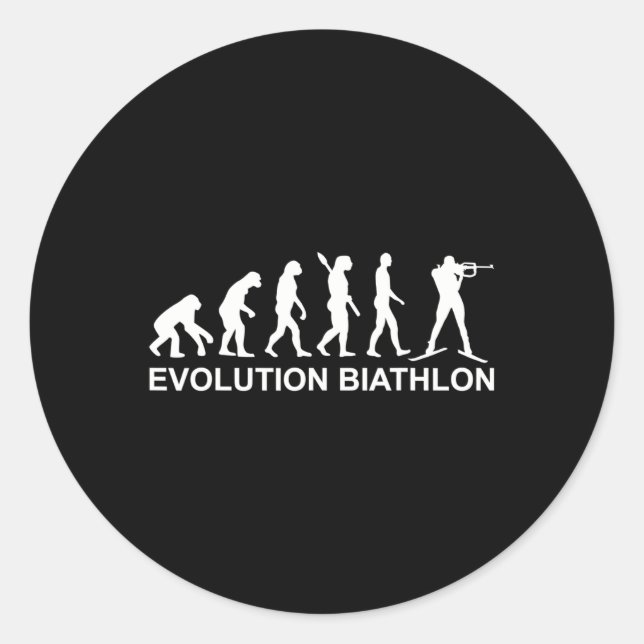 Evolution Biathlon 3  Classic Round Sticker (Front)