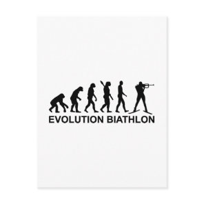 Evolution Biathlon Ski Postcard