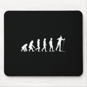 Evolution Biathlon Winter Sports Idea For Women Bi Mouse Pad