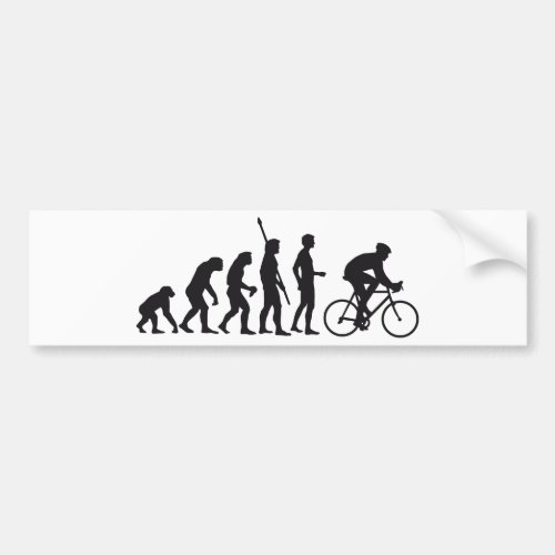 evolution bicycle bumper sticker