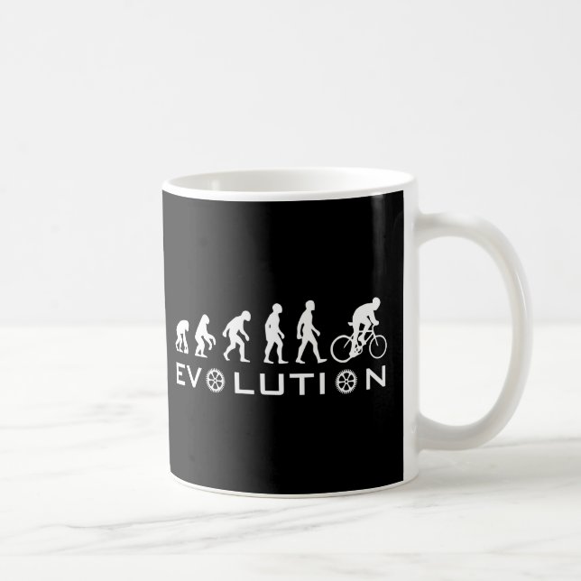 Evolution Bike Black Coffee Mug (Right)