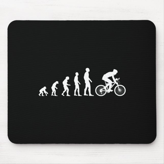 Evolution Bike Man Humour Cyclist Funny  Mouse Pad (Front)