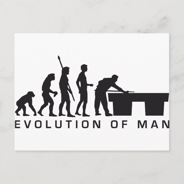 evolution billard postcard (Front)
