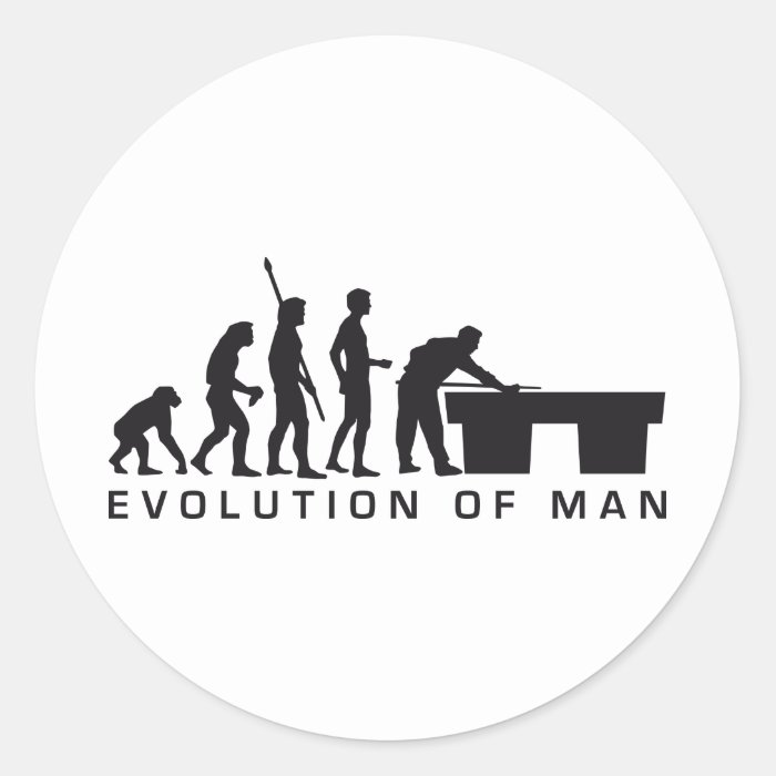 evolution billard round stickers