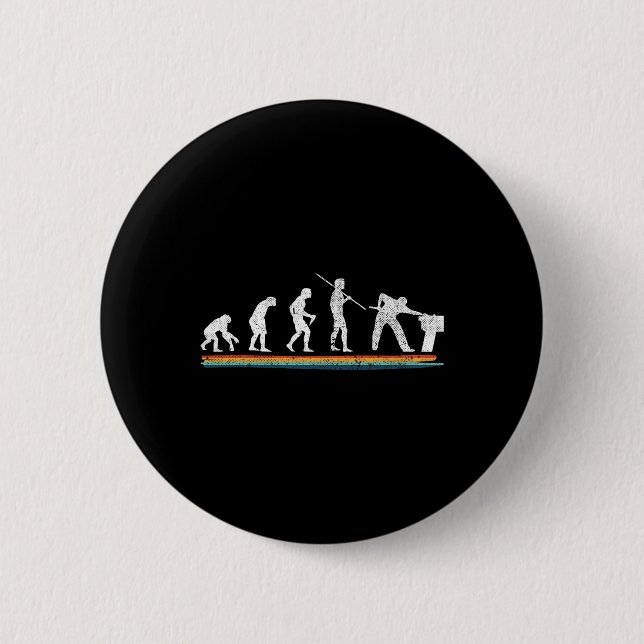 Evolution Billiards Funny Vintage  Button (Front)