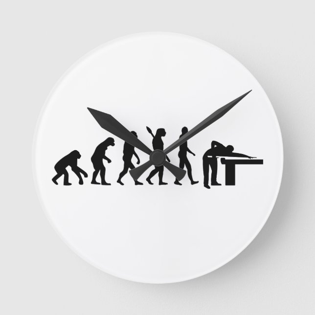Evolution Billiards Round Clock (Front)