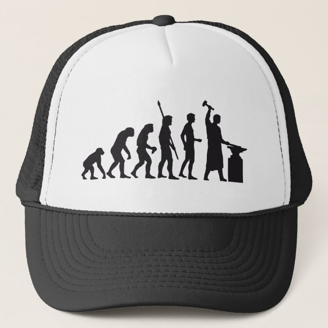 evolution blacksmith trucker hat (Front)
