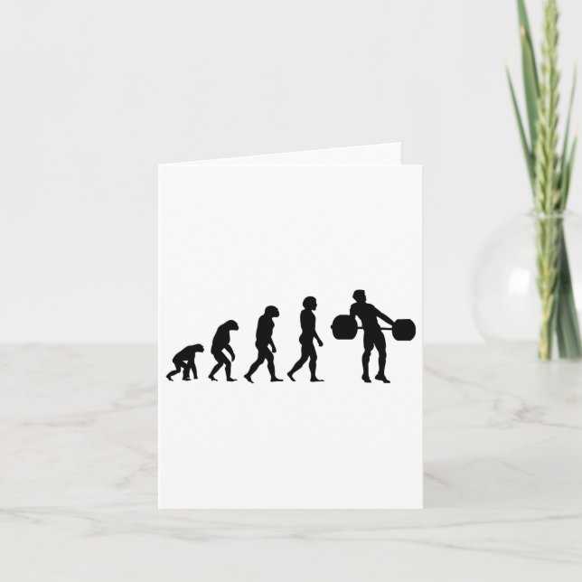 Evolution Bodybuilder Weightlifting Weight Weightl Card (Front)