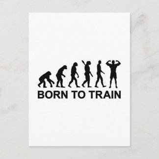 Evolution Bodybuilding born to train Postcard