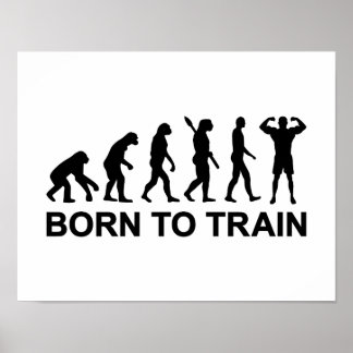 Evolution Bodybuilding born to train Poster
