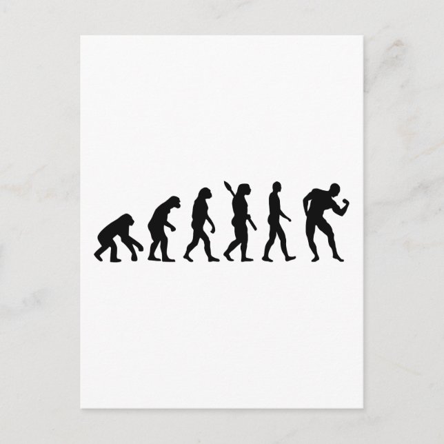 Evolution Bodybuilding muscles Postcard (Front)