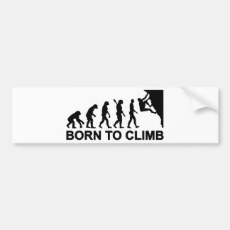 Evolution born to climbing bumper sticker