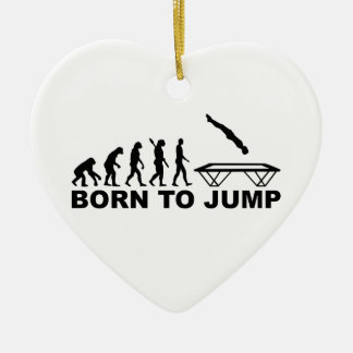 Evolution born to jump trampoline ceramic ornament
