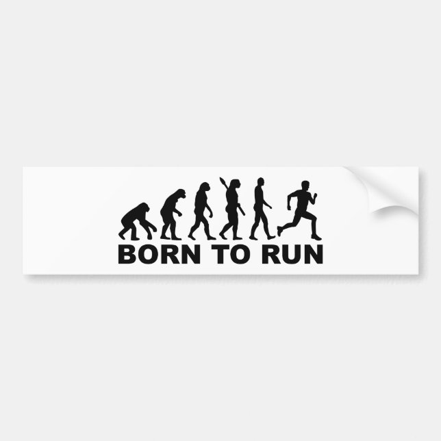 Evolution Born to run Bumper Sticker (Front)