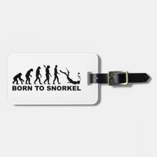 Evolution born to snorkel luggage tag