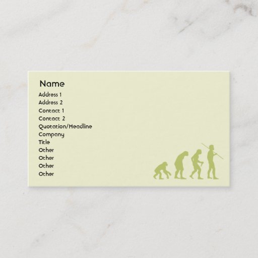 Customizable Evolution - Business Business Card Template