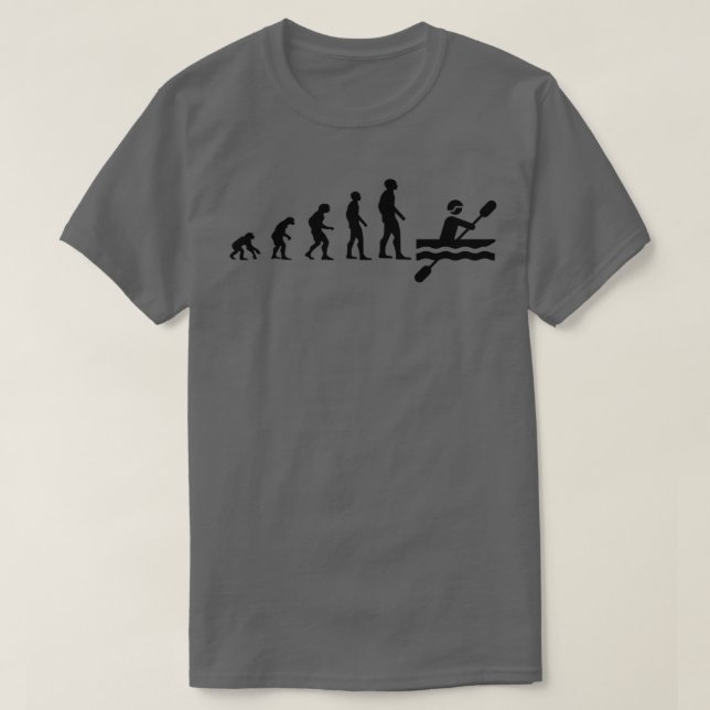 Evolution Canoe Kayak Rowing Canoeing Sport T-Shirt (Design Front)
