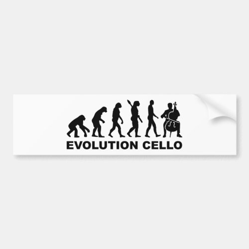 Evolution Cello Bumper Sticker