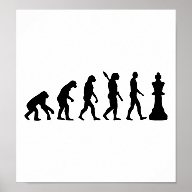 Evolution Chess king Poster (Front)