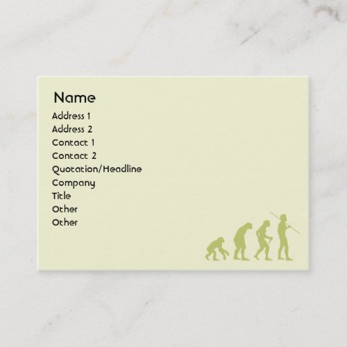 Evolution - Chubby Business Cards