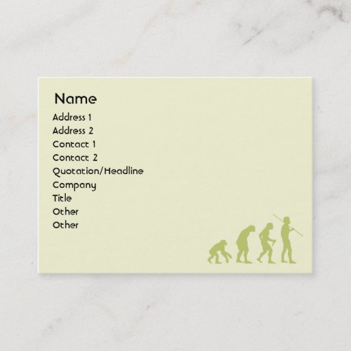 Customizable Evolution - Chubby Business Cards