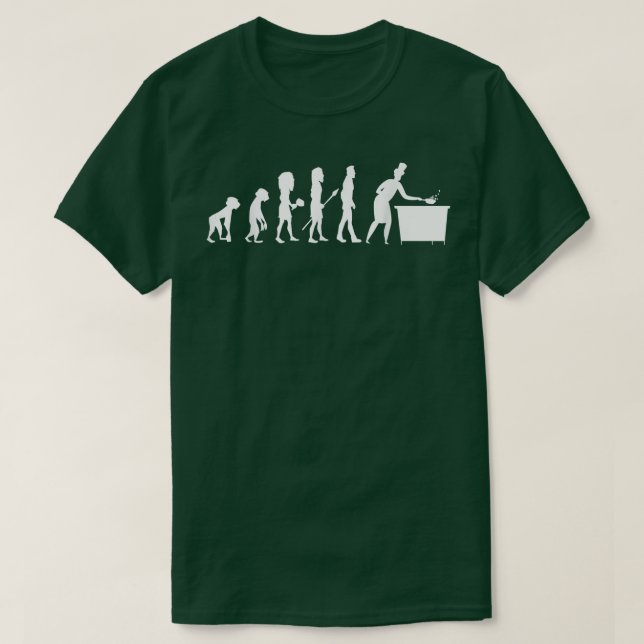 Evolution Cook Cooking Chef Food Culinary Gourmet  T-Shirt (Design Front)