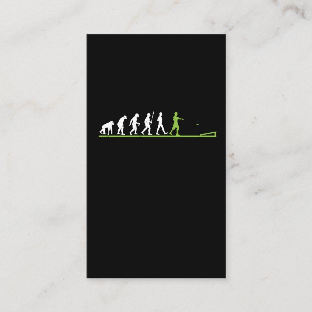 Evolution Cornhole Funny Bean Bags Corn Business Card (Front)
