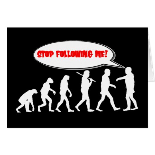 Evolution / Creation Stop Following Me Cards (Front Horizontal)