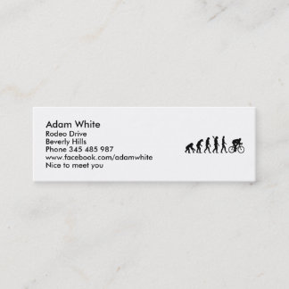 Evolution cycling bicycle mini business card