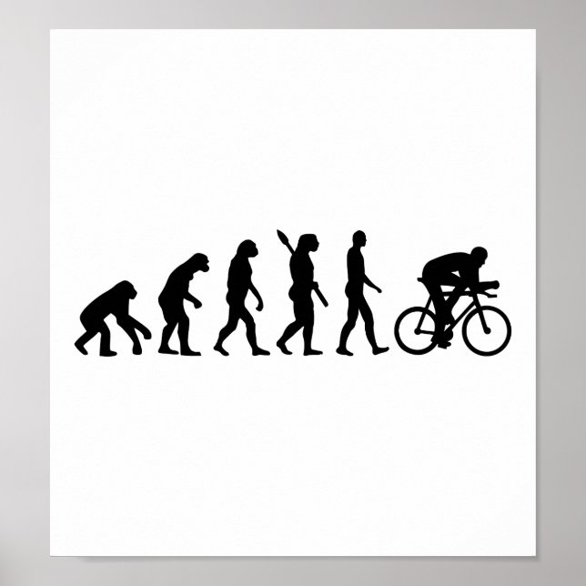 Evolution cycling bicycle poster (Front)