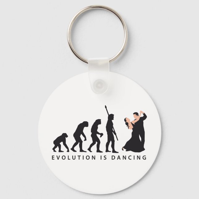 evolution dancing couple keychain (Front)
