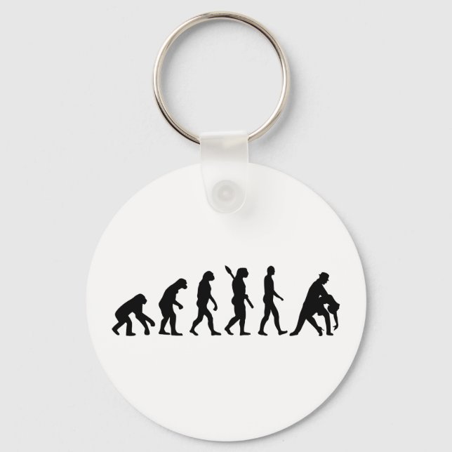 Evolution dancing couple keychain (Front)