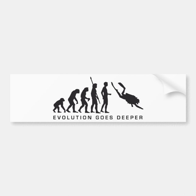 evolution diving bumper sticker (Front)