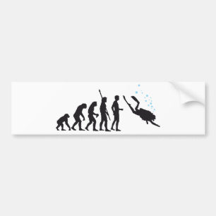 evolution diving bumper sticker