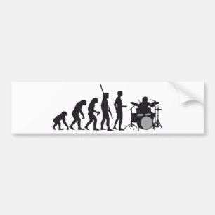 evolution drummer bumper sticker