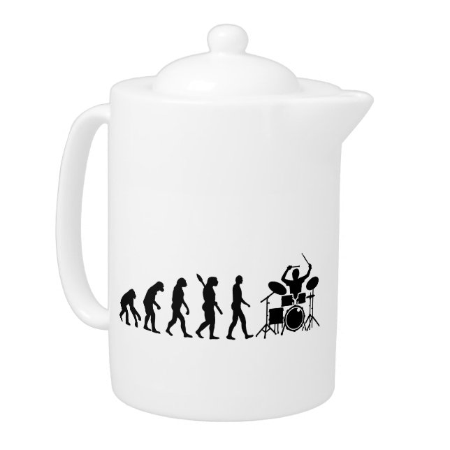 Evolution drummer teapot (Left)