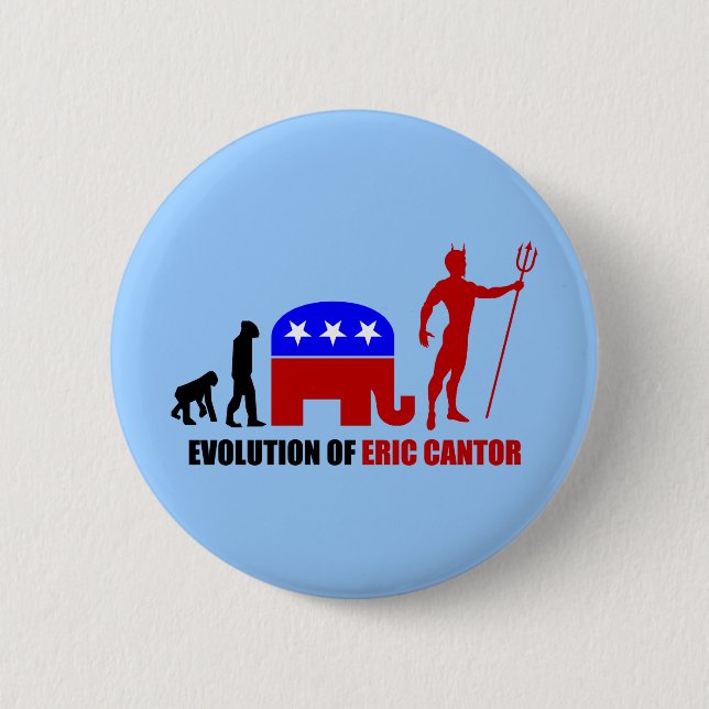 evolution Eric Cantor Pinback Button (Front)