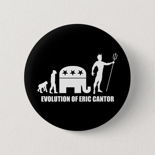 evolution Eric Cantor Pinback Button (Front)
