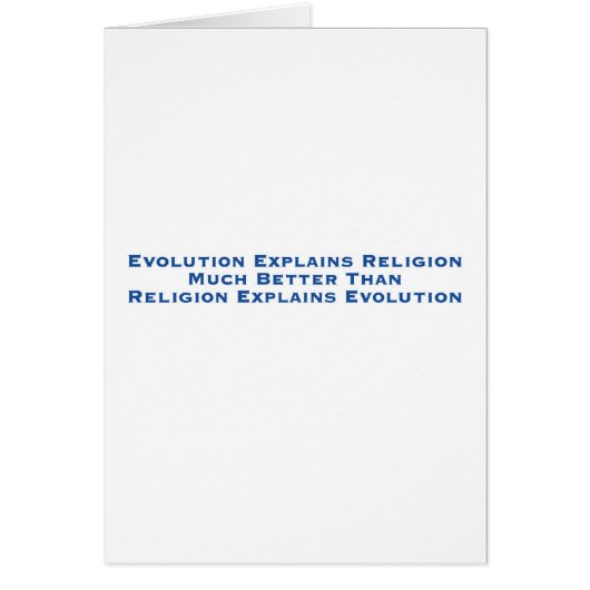 Evolution Explains Religion Cards (Front)