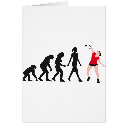 evolution female badminton player cards (Front)