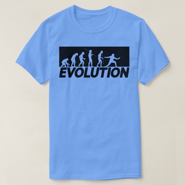 Evolution Fencing Duel Swordplay Loves Foil Fencer T-Shirt (Design Front)