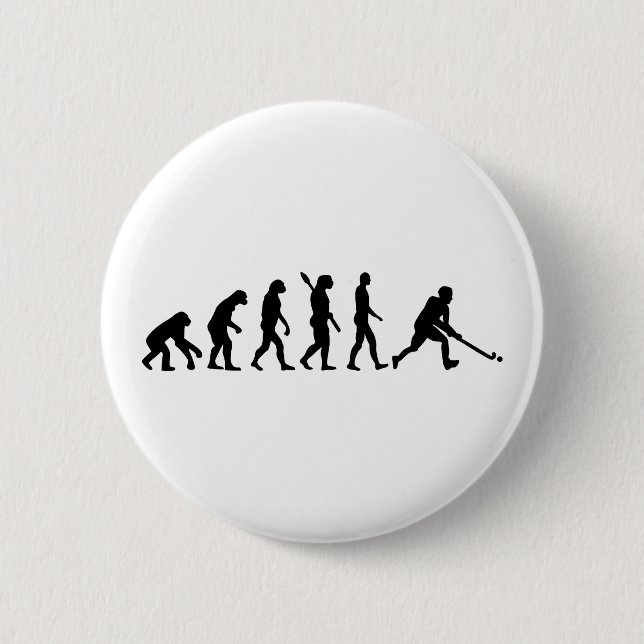 Evolution Field hockey Pinback Button (Front)