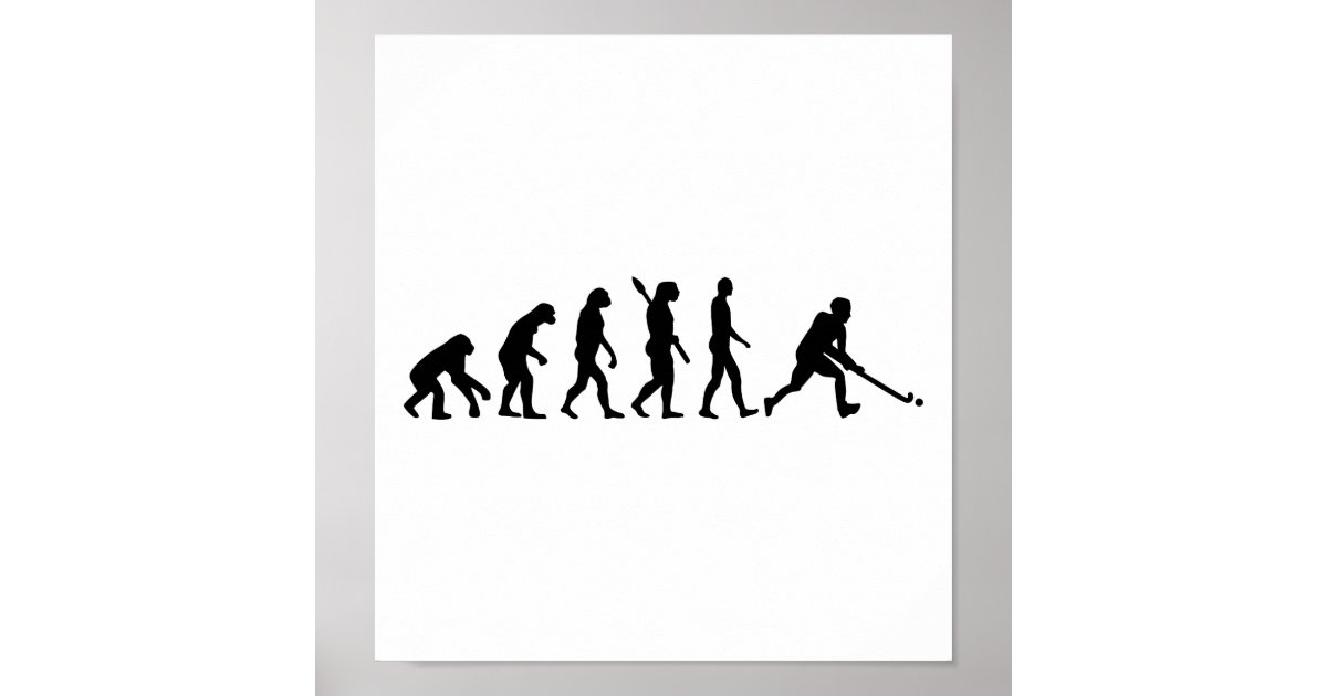 Evolution Field hockey Poster Zazzle