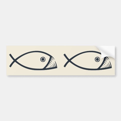 Evolution Fish Bumper Sticker