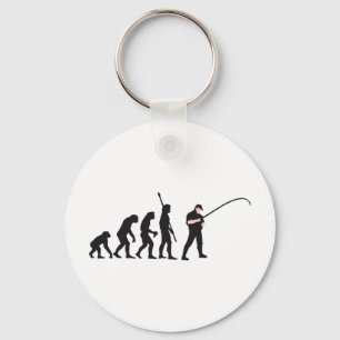 evolution fishing keychain