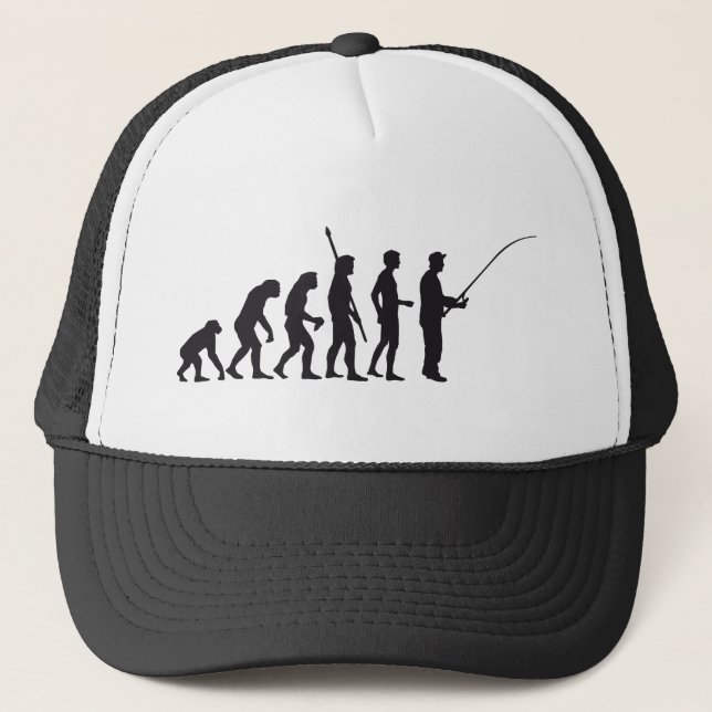 evolution fishing trucker hat (Front)