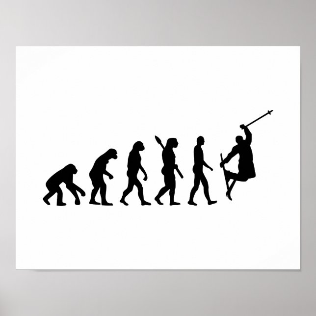 Evolution freestyle skiing poster (Front)